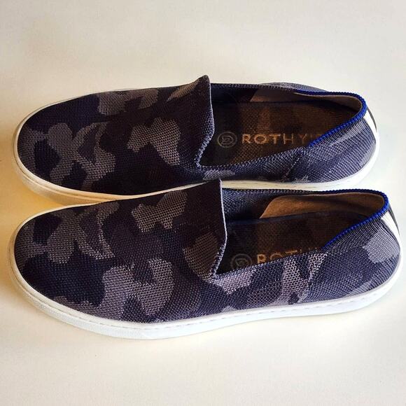 Rothy's Gray Camo Sneakers Slip On Size 7.5 - Picture 3 of 8